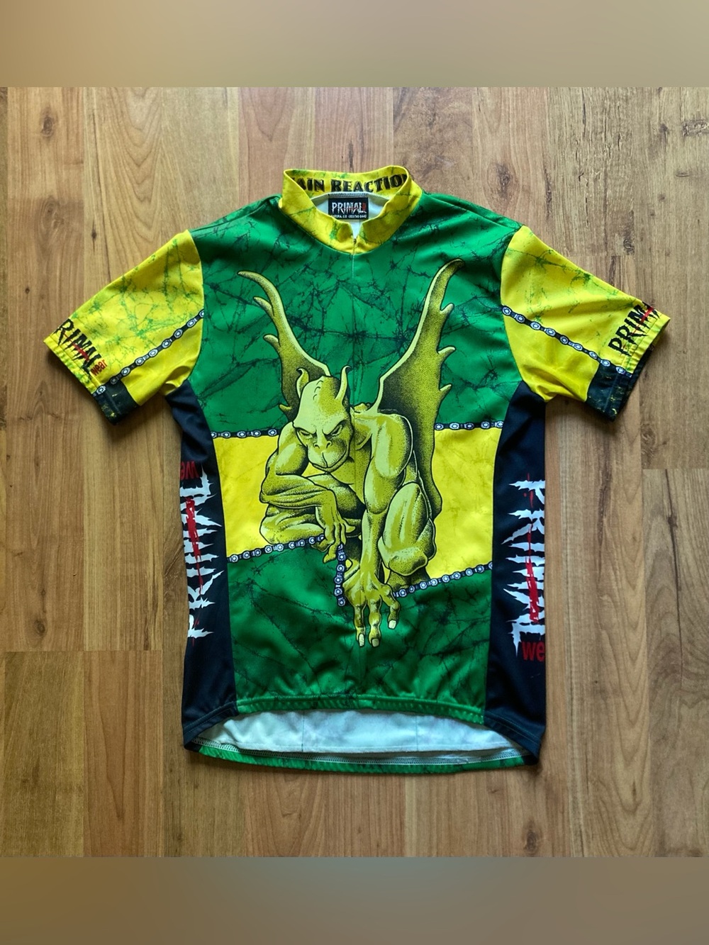 VTG Primal Wear Cycling Jersey Chain Reaction Mens M Gargoyle USA Made